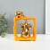 Souvenir Ceramics "Eliors - Support. Square" Orange with gold 6x13.5x17.5 cm