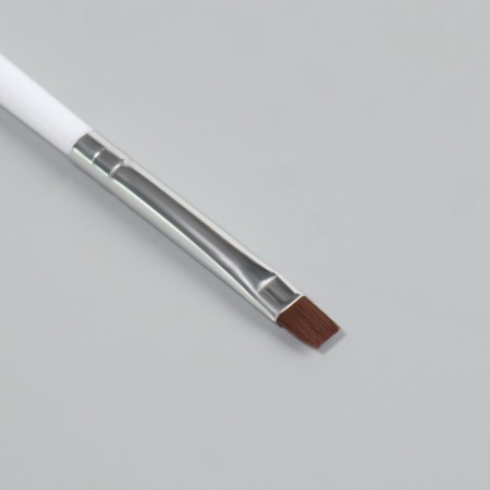 Brush for design and nail extension, straight, flat, 17.5 cm, D - 0.5 cm, white color-3