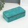 Casket to the leatherette for jewelry "velvet leather" sea water 10x18x6 cm