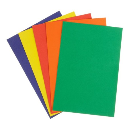 Cardboard of color A4, 5 sheets, 5 colors "Hobbies Time", Melvany, 190 g/m2, mix-1