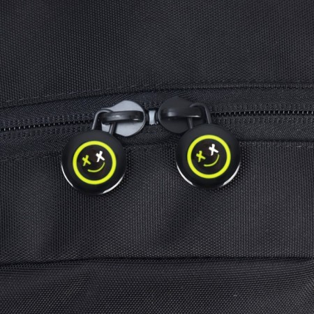 School backpack, 40 x 25 x 13 cm, Grizzly, ergonomic back, laptop department, black/yellow-9