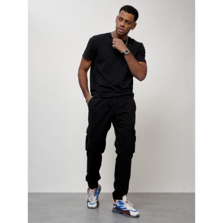 Cargo jeans, size 46-48, black color