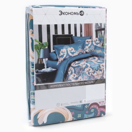 Bed linen 2 joint venture and I "Eastern pattern" 173*215cm, 175*214cm, 50*70cm-2pcs, 60g/m2, microfibraofiber-4