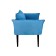 The Naples chair, without a mechanism, velor, blue color