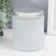 Bank for candles glass with a white matte lid 8.8x7x7 cm