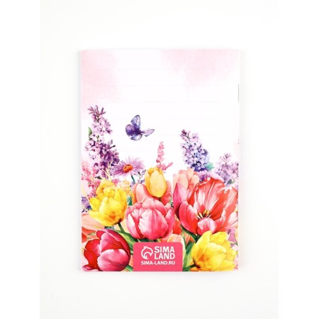 Set of Notepad A6, 32 sheets, stickers, magnetic bookmarks "March 8! You are beautiful!"-4
