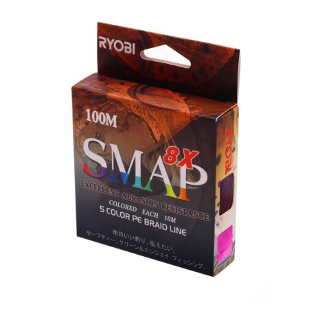 Ryobi Smap PE8X cord, diameter 0.17 mm, test 9.1 kg, 100 m, Multi Color-1