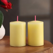 A set of candles-stolbiks 2 pcs, 4x6 cm, vanilla