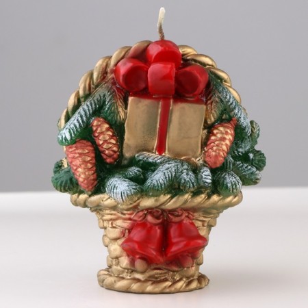 Decorative candle "Christmas gift", 8x10.5x10.5 cm-2