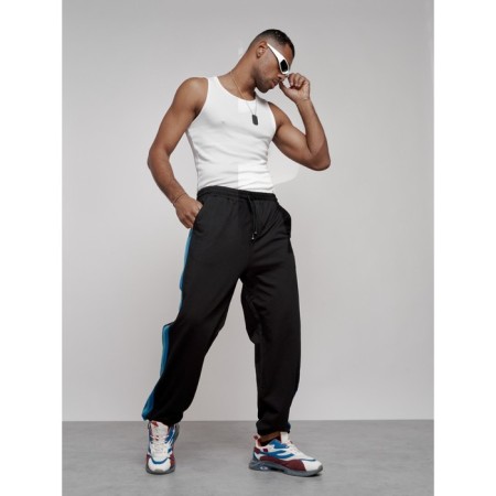 Sports male trousers, size 54, black color-10
