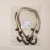 Handles for a bag, 2 pcs, waxed cord/tree, 48 × 2 cm, beige color