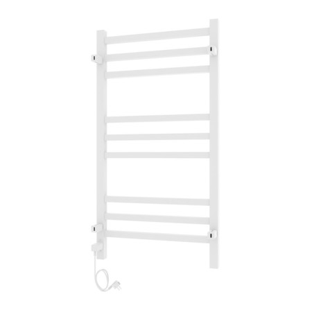 Two -heated towel rail Laris Astor ChK9, 350x700 mm, 9 crossbars, right, white-15