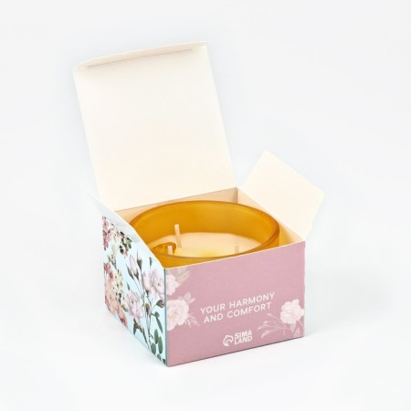 Aromatic candle with natural stones "Create an atmosphere": flowers, 5 x 7.5 cm.-2