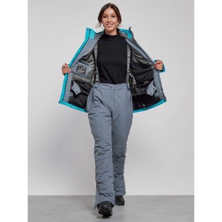 Ski jacket female, size 48, blue color-10