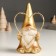 Souvenir Polystone Light "Santa Claus in a golden outfit, with heart" 6.5x9x16 cm