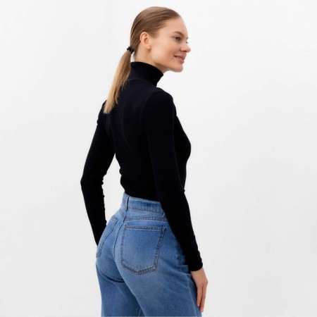 Female turtleneck, black color, size 42 (s)-3