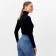 Female turtleneck, black color, size 42 (s)