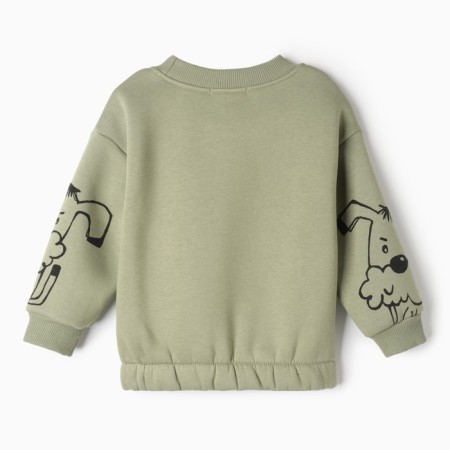 Sweatshirt for a boy, olive color, height 98 cm-3