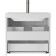 Graffo domino cabinet under the Classica 60 sink, white gloss, suspended, with 2 upper boxes