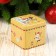 Casket Metal New Year's square "Snowman on ice" 6.7x7.5x7.5 cm