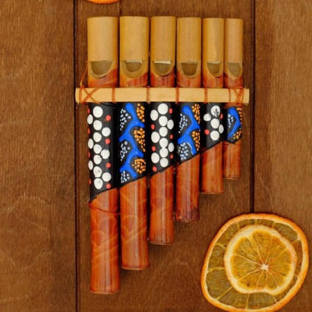 Souvenir musical instrument "Flute Pan" 1.5x15x8.5 cm mix-7