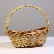 Wicker basket, 27 x 20/10 x 8 x 26 cm, willow