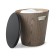 Stool Woodrow, 403 × 403 × 405 mm, black / nut color