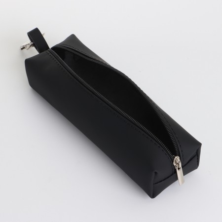 Key of zipper, length 16 cm, ring, carbine, black color-2