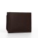 Male purse for magnet, department for bills, cards, coins, brown color