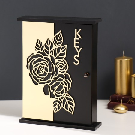 Keywater tree "Rose" black, mirror 6x22.3x29.5 cm-1