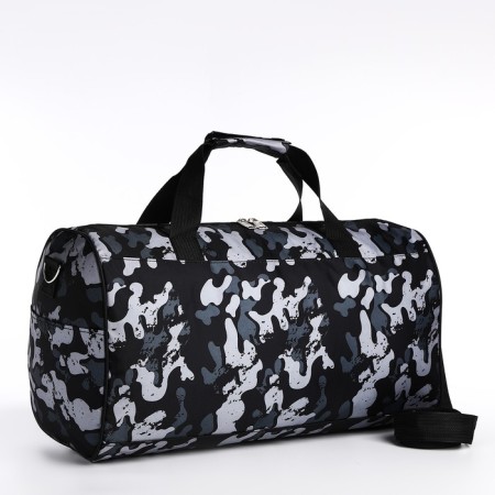 Road bag with lightning, external pocket, long belt, gray/black color