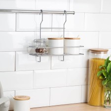 Realing shelf straight, 1 tier, width 26.5 cm, d = 25 mm, chromium color