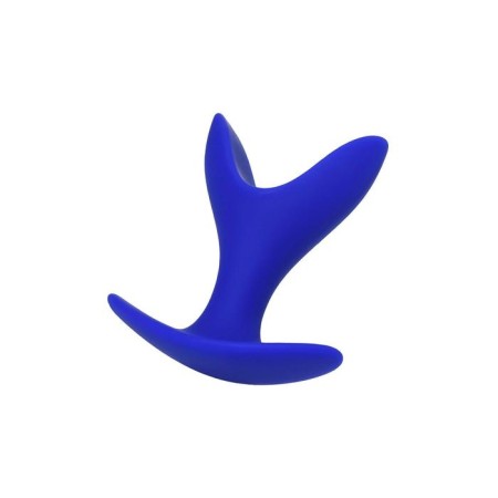 Expanding anal plug Bloom, silicone, blue color, 8.5 cm, d = 4.5 cm-1