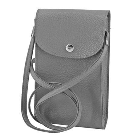 BT001-05140 bag, gray, genuine leather, 11x3x17 cm