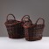 A set of baskets of 2 pcs, 39x25x19/33 cm, brown, willow