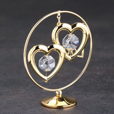 Souvenir "Hearts in the Ring", with crystals-2