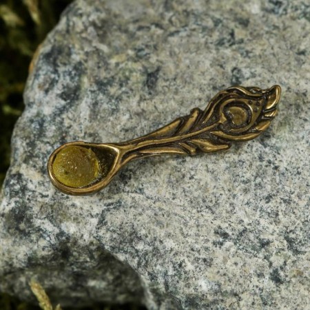 Souvenir Koshelki "Spoon Pinocchio", Brass, Amber