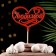 Topper wooden "beloved" red 13x10 cm
