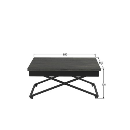 Transformable table "Andre Loft", 850 (1100) × 550 (850) × 400 (725) mm, chipboard, intra-3