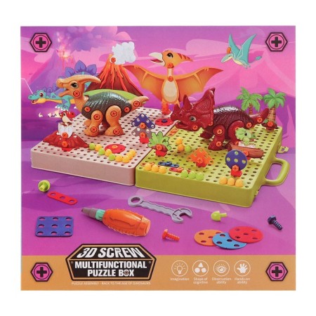 Dinomir spiral mosaic designer, with an electric screwdriver, 216 parts-8