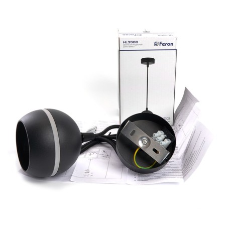 Ceiling light Feron HL3568, IP20, GX53, 15 W, 90x90x80 mm, black color-6
