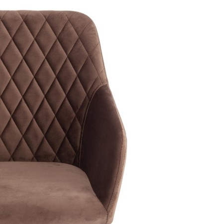 Bremo Mod chair. 708 fabric/metal, 58x55x83cm, brown 12/black-5