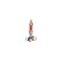 Mormyshka devil with risks (galvanic silver), weight 0.3 g, size 2