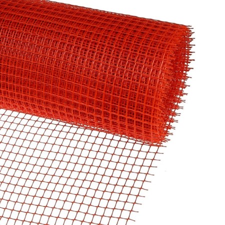 Garden grid, 1 × 20 m, rhombus cell 15 × 15 mm, plastic, orange, Greengo-5
