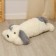 Soft toy "Dog", 80 cm, white-gray color