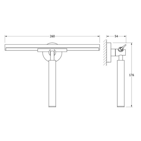 Holder with wiper, chrome, artwelle-1