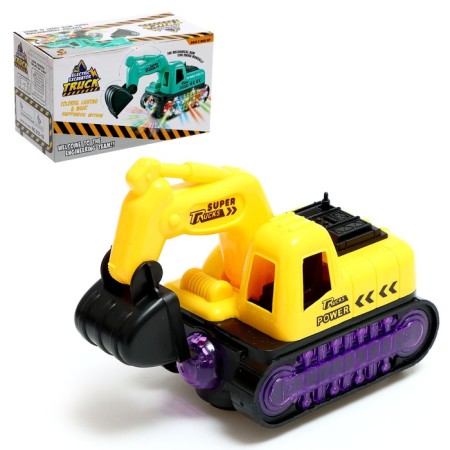 Excavator "Builder", works from batteries, light, sound
