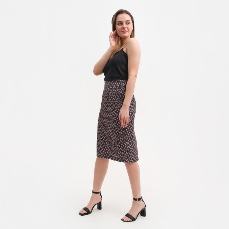 Skirt Women's Pencil, brown color, size 44-1