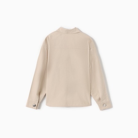 Children's shirt minku: jeans collection, beige color, height 146 cm-8