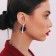 Earrings Assorted "Art" line, black color in silver
